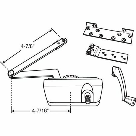 STRYBUC Split Arm Casement Operator 36-516RHOWMA